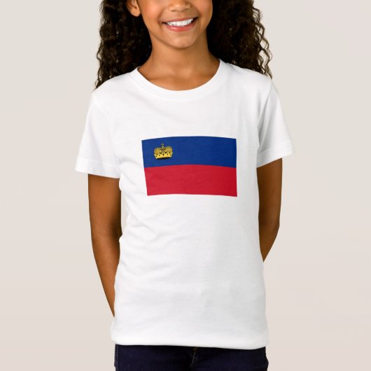 リヒテンシュタインの旗 Tシャツ (正面)