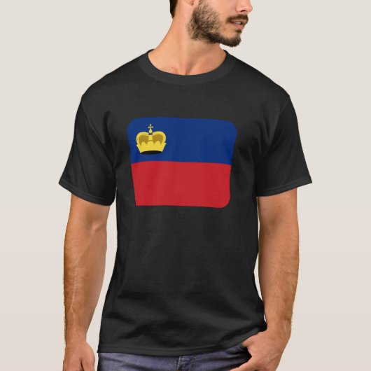 リヒテンシュタインの旗 Tシャツ (正面)