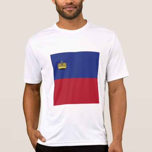 リヒテンシュタインの旗 Tシャツ (正面)