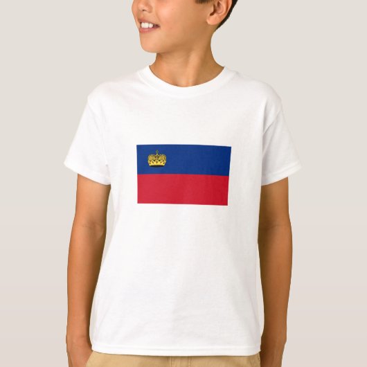 リヒテンシュタインの旗 Tシャツ (正面)