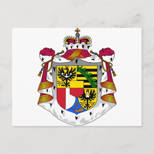 リヒテンシュタインの紋章 ポストカード (正面)