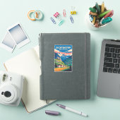 リヒテンシュタインの風景イラスト旅行アート シール (iPadカバー)