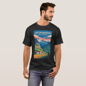 リヒテンシュタインの風景イラスト旅行アート Tシャツ (正面フル)
