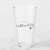 リヒテンシュタイン国旗のハート タンブラーグラス (裏面)