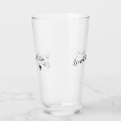 リヒテンシュタイン国旗のハート タンブラーグラス (左)