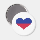 リヒテンシュタイン国旗のハート マグネット (正面/裏面)