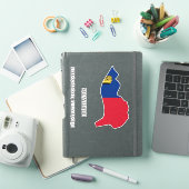 リヒテンシュタイン国旗の地図の概要 シール (iPadカバー)