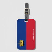 リヒテンシュタイン国旗の愛国心 ラゲッジタグ (正面縦)