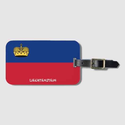 リヒテンシュタイン国旗の愛国心 ラゲッジタグ (正面横)
