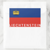 リヒテンシュタイン国旗の文字名 長方形シール (バッグ)