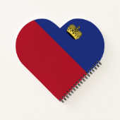 リヒテンシュタイン国旗 ノートブック (裏面)