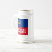 リヒテンシュタイン国旗 ビールジョッキ (正面左)