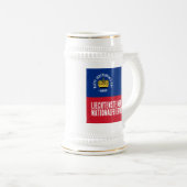 リヒテンシュタイン国旗 ビールジョッキ (正面右)