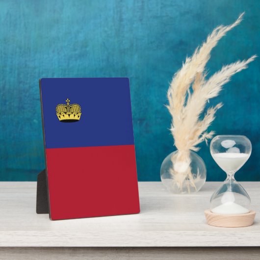 リヒテンシュタイン国旗 フォトプラーク (側面)