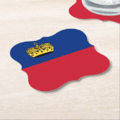 リヒテンシュタイン国旗 ペーパーコースター (アングル)