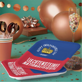 リヒテンシュタイン国旗 ペーパープレート