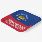 リヒテンシュタイン国旗 ペーパープレート (傾斜あり)