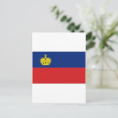 リヒテンシュタイン国旗 ポストカード (スタンド正面)