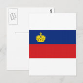 リヒテンシュタイン国旗 ポストカード (正面/裏面)