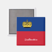 リヒテンシュタイン国旗&リヒテンシュタイン旅行/スポーツ マグネット (正面/裏面)
