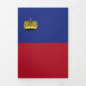 リヒテンシュタイン国旗 三つ折りカード (カバー)