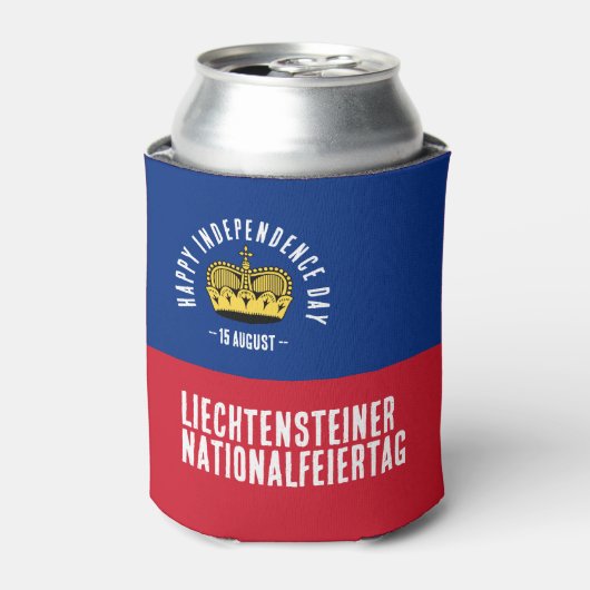 リヒテンシュタイン国旗 缶クーラー (缶正面)