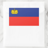 リヒテンシュタイン国旗 長方形シール (バッグ)