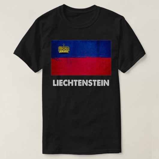 リヒテンシュタイン国旗 Tシャツ (デザイン正面)