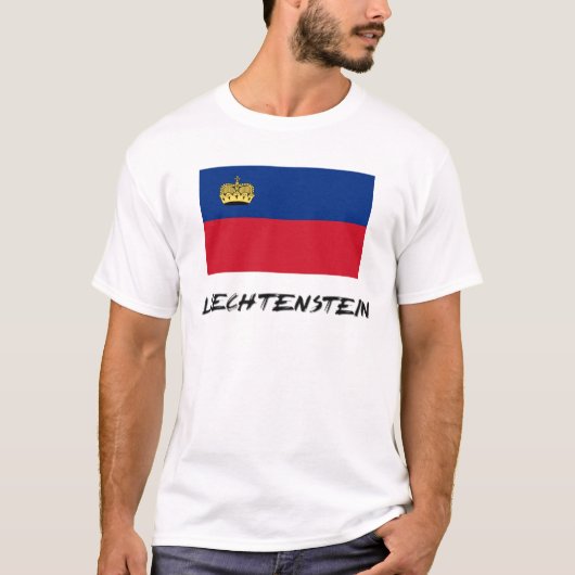 リヒテンシュタイン国旗 Tシャツ (正面)