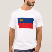 リヒテンシュタイン国旗Tシャツ Tシャツ (正面)