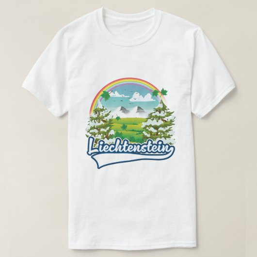 リヒテンシュタイン旅行ロゴ Tシャツ (デザイン正面)