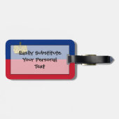 リヒテンシュタイン簡単ID個人用フラグ ラゲッジタグ (裏面横)