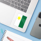 リヒテンシュタイン・プランケン市旗 シール (ノートパソコンとiPhone)