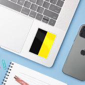 リヒテンシュタイン・マウレン市旗 シール (ノートパソコンとiPhone)