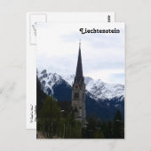 リヒテンシュタイン・ヴァドゥスにある教会 ポストカード (正面/裏面)