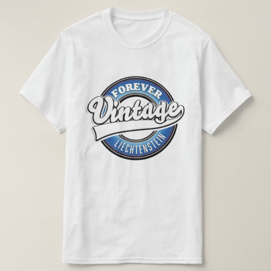 リヒテンシュタイン ヴィンテージ ロゴ Tシャツ (デザイン正面)