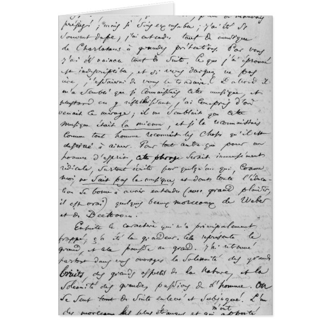 リヒャルト・ワーグナー1860年2月17日への手紙 (正面)