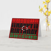 リビアの国旗の誕生日カード カード (黄色い花)