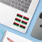 リビアの国旗 - コレクション ステッカー シール (ノートパソコンとiPhone)