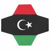 リビアの国旗 サッカーボール (フラット)