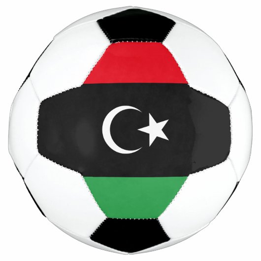 リビアの国旗 サッカーボール (正面)