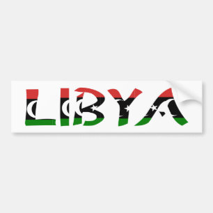 リビアの国旗 バンパーステッカー