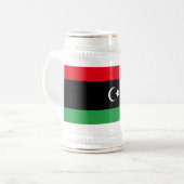 リビアの国旗 ビールジョッキ (正面左)