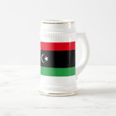 リビアの国旗 ビールジョッキ (正面右)