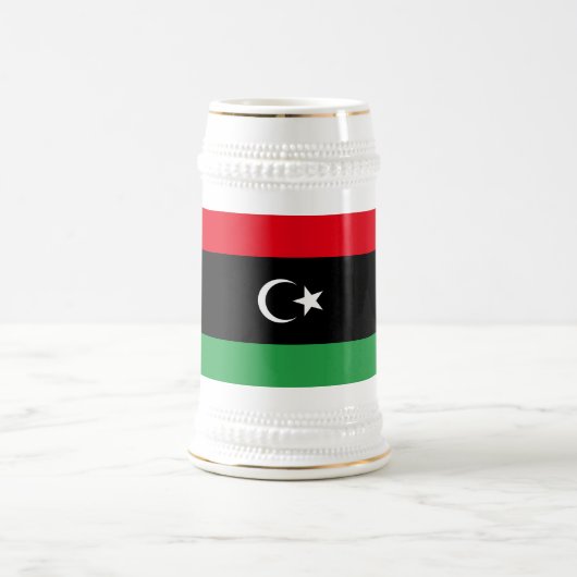 リビアの国旗 ビールジョッキ (中央)