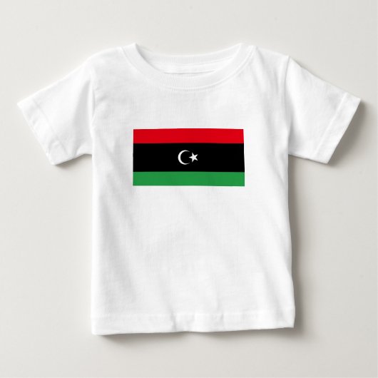 リビアの国旗 ベビーTシャツ (正面)
