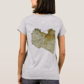 リビアの旗と地図のdk Tシャツ (裏面)