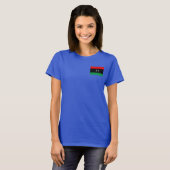 リビアの旗と地図のTシャツ Tシャツ (正面フル)