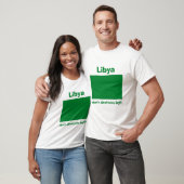 リビアの旗＋地図＋テキストTシャツ Tシャツ (ユニセックス)