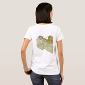 リビアの旗＋地図＋テキストTシャツ Tシャツ (裏面フル)